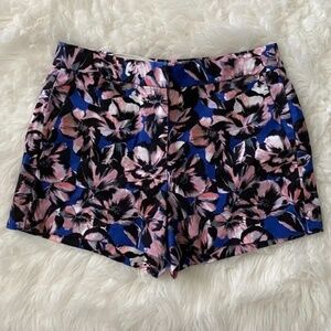 J. Crew Floral Hibiscus Linen Cotton Shorts Women's Size 2